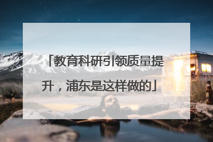 教育科研引领质量提升，浦东是这样做的