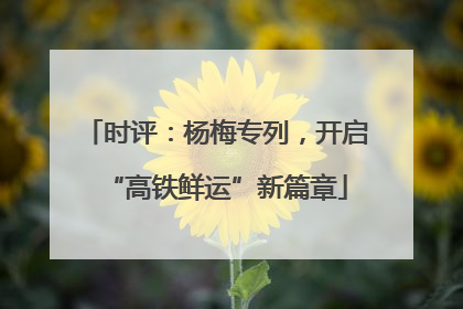 时评：杨梅专列，开启“高铁鲜运”新篇章