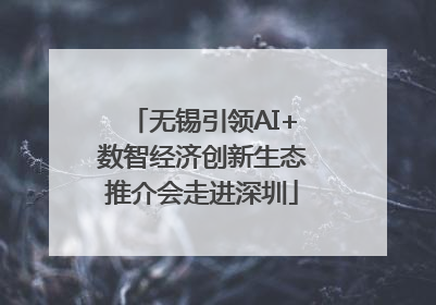 无锡引领AI+数智经济创新生态推介会走进深圳