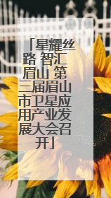 星耀丝路 智汇眉山 第三届眉山市卫星应用产业发展大会召开