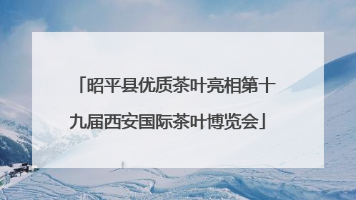 昭平县优质茶叶亮相第十九届西安国际茶叶博览会
