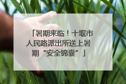 暑期来临！十堰市人民路派出所送上暑期“安全锦囊”