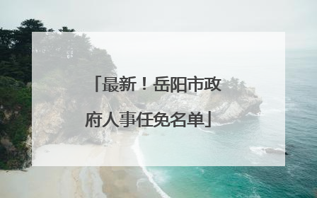最新！岳阳市政府人事任免名单