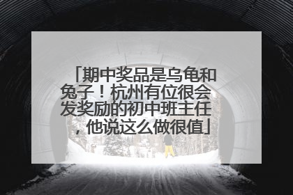 期中奖品是乌龟和兔子！杭州有位很会发奖励的初中班主任，他说这么做很值