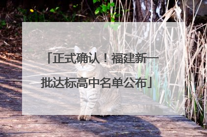 正式确认！福建新一批达标高中名单公布
