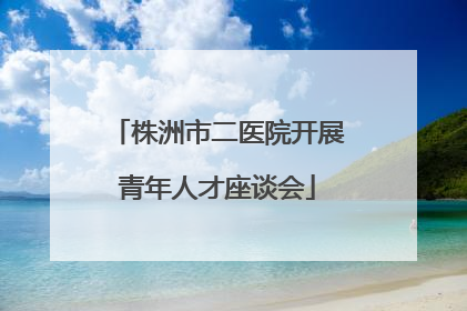株洲市二医院开展青年人才座谈会
