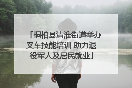 桐柏县清淮街道举办叉车技能培训 助力退役军人及居民就业