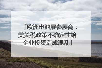 欧洲电池展参展商：美关税政策不确定性给企业投资造成混乱