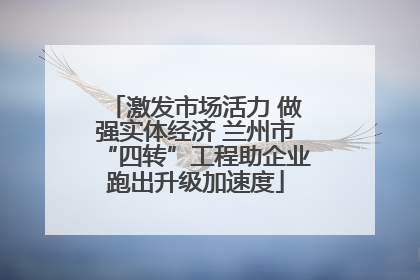 激发市场活力 做强实体经济 兰州市“四转”工程助企业跑出升级加速度