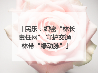 民乐：织密“林长责任网” 守护交通林带“绿动脉”