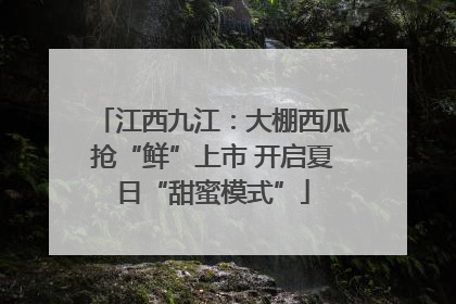 江西九江：大棚西瓜抢“鲜”上市 开启夏日“甜蜜模式”