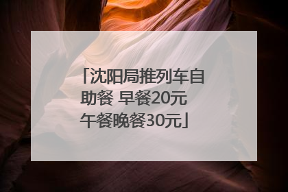 沈阳局推列车自助餐 早餐20元午餐晚餐30元