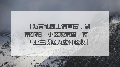 沥青地面上铺草皮，湖南邵阳一小区现荒唐一幕！业主质疑为应付验收