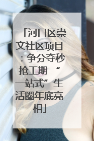 河口区崇文社区项目：争分夺秒抢工期 “一站式”生活圈年底亮相