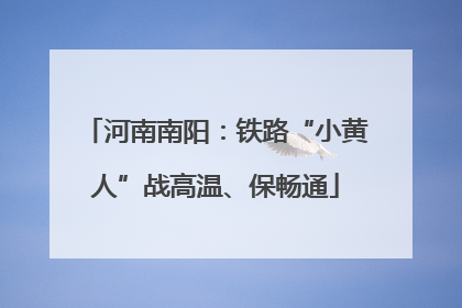 河南南阳：铁路“小黄人”战高温、保畅通