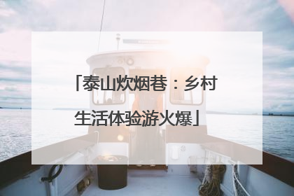 泰山炊烟巷：乡村生活体验游火爆