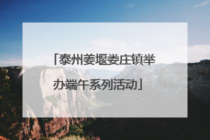 泰州姜堰娄庄镇举办端午系列活动
