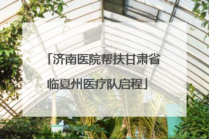 济南医院帮扶甘肃省临夏州医疗队启程