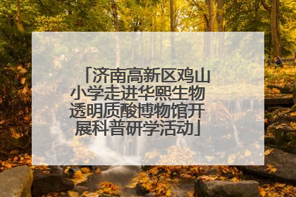 济南高新区鸡山小学走进华熙生物透明质酸博物馆开展科普研学活动
