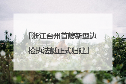 浙江台州首艘新型边检执法艇正式归建
