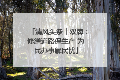 清风头条丨双牌：修缮道路保生产 为民办事解民忧