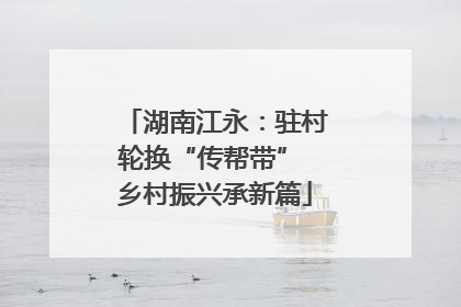 湖南江永：驻村轮换“传帮带” 乡村振兴承新篇