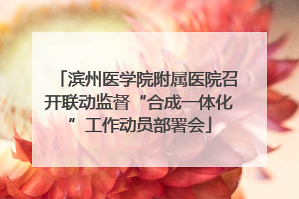滨州医学院附属医院召开联动监督“合成一体化”工作动员部署会
