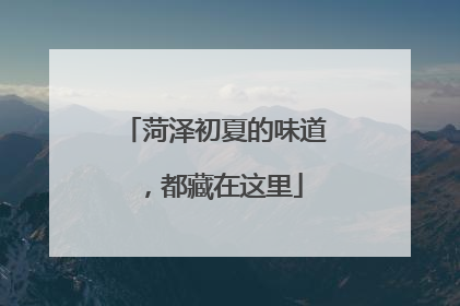菏泽初夏的味道，都藏在这里