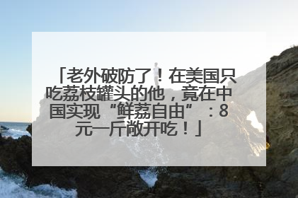 老外破防了！在美国只吃荔枝罐头的他，竟在中国实现“鲜荔自由”：8元一斤敞开吃！