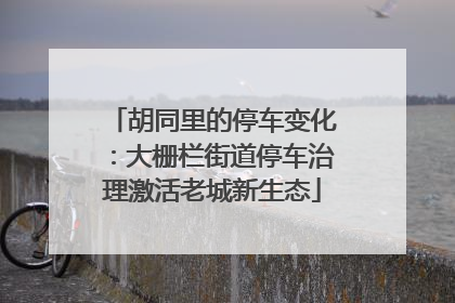 胡同里的停车变化：大栅栏街道停车治理激活老城新生态