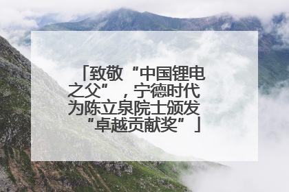 致敬“中国锂电之父”，宁德时代为陈立泉院士颁发“卓越贡献奖”