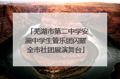 芜湖市第二中学安澜中学生管乐团闪耀全市社团展演舞台