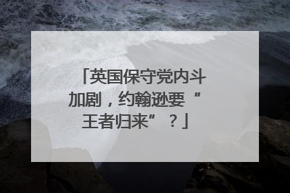 英国保守党内斗加剧，约翰逊要“王者归来”？