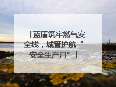 蓝盾筑牢燃气安全线，城管护航“安全生产月”