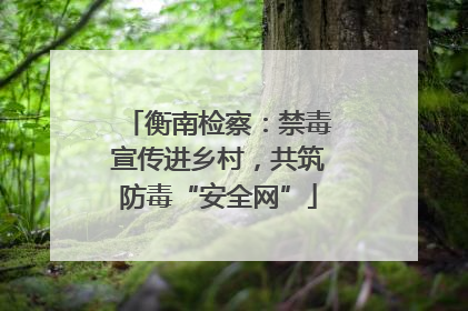 衡南检察：禁毒宣传进乡村，共筑防毒“安全网”