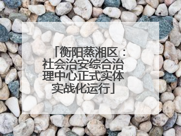 衡阳蒸湘区：社会治安综合治理中心正式实体实战化运行