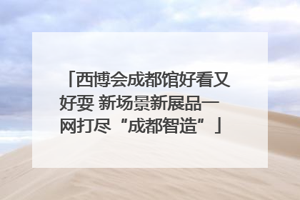 西博会成都馆好看又好耍 新场景新展品一网打尽“成都智造”