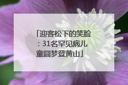 迎客松下的笑脸：31名罕见病儿童圆梦登黄山