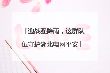 迎战强降雨，这群队伍守护湖北电网平安