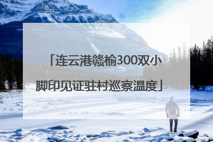 连云港赣榆300双小脚印见证驻村巡察温度