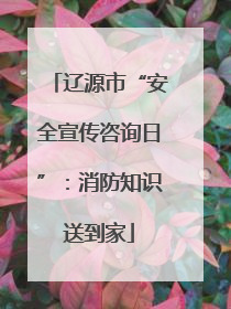 辽源市“安全宣传咨询日”：消防知识送到家