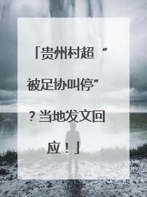 贵州村超“被足协叫停”？当地发文回应！