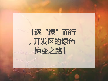 逐“绿”而行，开发区的绿色嬗变之路