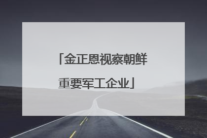 金正恩视察朝鲜重要军工企业