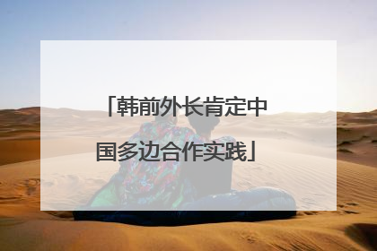 韩前外长肯定中国多边合作实践