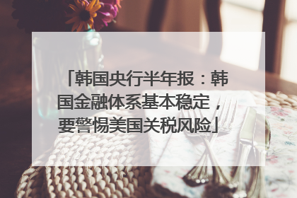 韩国央行半年报：韩国金融体系基本稳定，要警惕美国关税风险