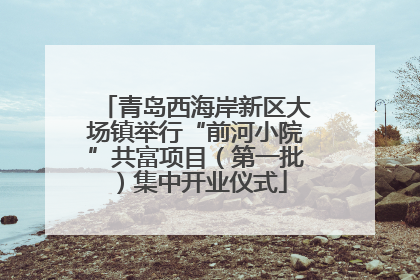 青岛西海岸新区大场镇举行“前河小院”共富项目（第一批）集中开业仪式