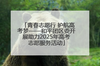 青春志愿行 护航高考梦——和平团区委开展助力2025年高考志愿服务活动