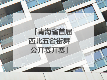 青海省首届西北五省街舞公开赛开赛