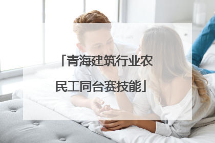 青海建筑行业农民工同台赛技能